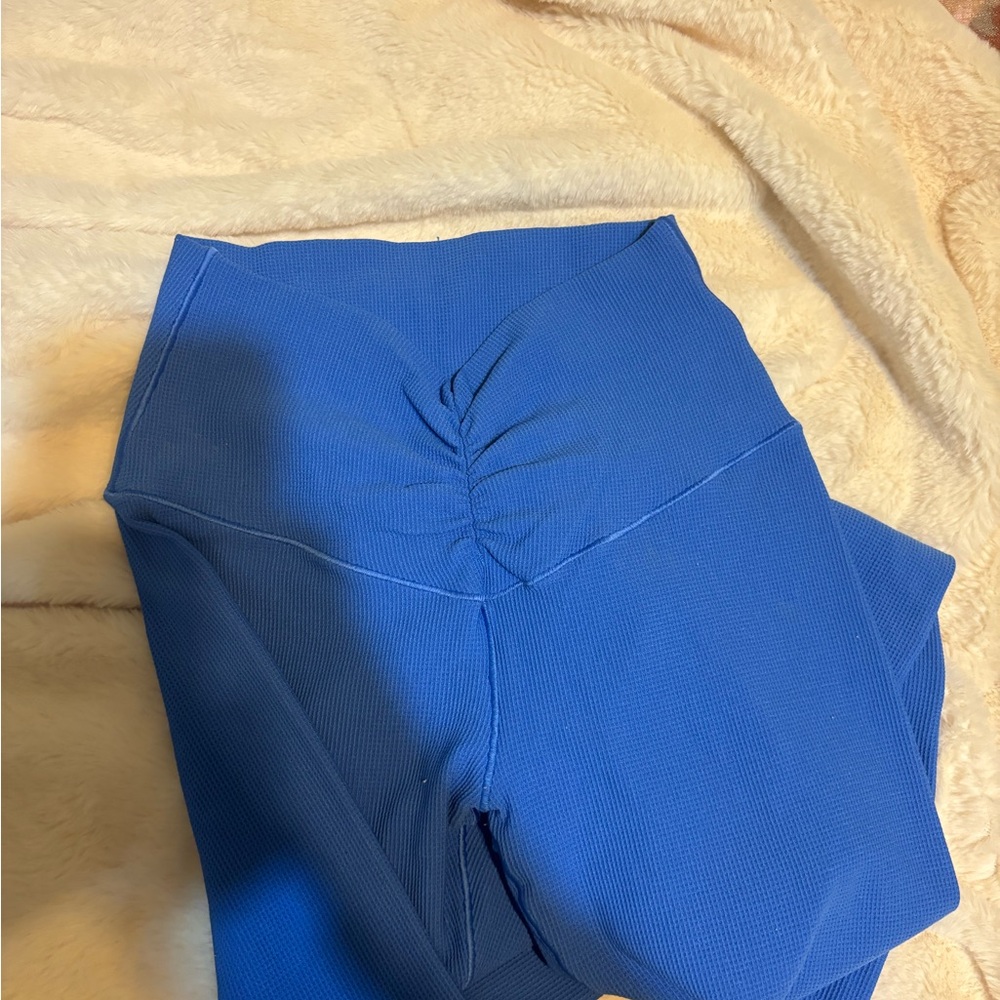 Blue High-Waisted Leggings